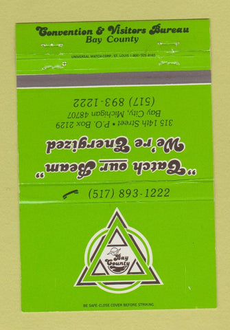 Matchbook Cover - Bay County Convention Bureau Bay City MI 40 Strike