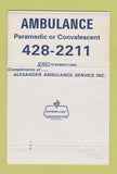 Matchbook Cover - Alexander Funeral Homes Evansville IN 40 Strike