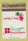Matchbook Cover - Bank of Benton IL Christmas 40 Strike