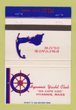 Matchbook Cover - Hyannis Yacht Club Hyannis MA 40 Strike