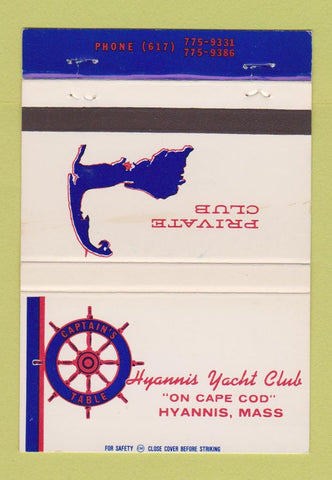 Matchbook Cover - Hyannis Yacht Club Hyannis MA 40 Strike