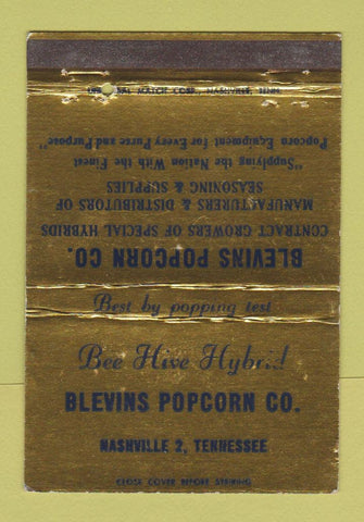 Matchbook Cover - Blevins Popcorn Nashville TN 40 Strike