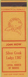 Matchbook Cover - Matchbook Cover Moose Lodge Silver Creek NY