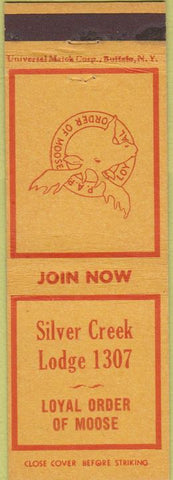 Matchbook Cover - Matchbook Cover Moose Lodge Silver Creek NY