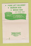 Matchbook Cover - Lakeside SOD Supply turf grass Clarence Center NY 40 Strike