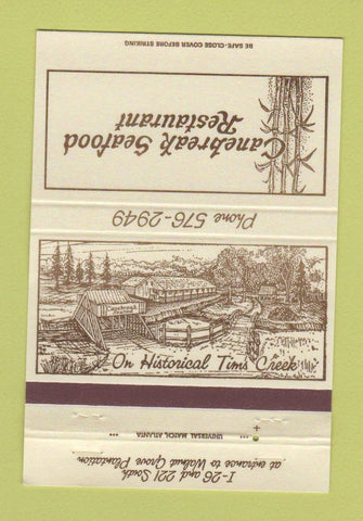 Matchbook Cover - Canebreak Seafood Restaurant  40 Strike