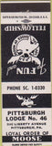 Matchbook Cover - Matchbook Cover Moose Lodge Pittsburgh PA