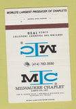 Matchbook Cover - Milwaukee Chaplet New Berlin WI 40 Strike