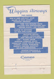 Matchbook Cover - Wiggins Airways Norwood MA 40 Strike