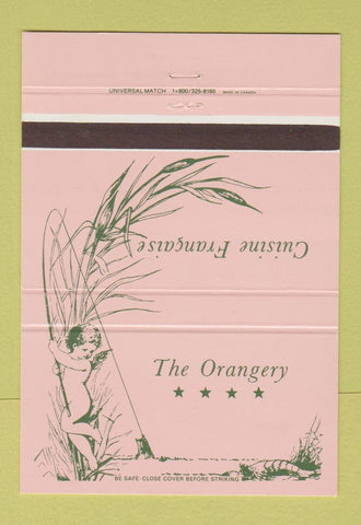 Matchbook Cover - The Orangery French Restaurant Knoxville TN 40 Strike