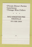 Matchbook Cover - The Orangery French Restaurant Knoxville TN 40 Strike