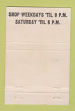 Matchbook Cover - Hawkes Furniture  WEAR 40 Strike