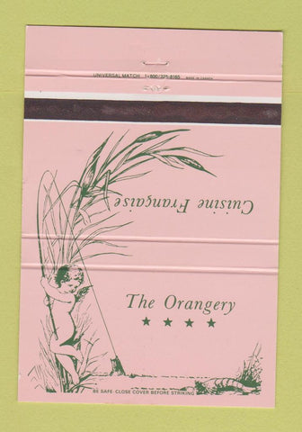 Matchbook Cover - The Orangery French Restaurant Knoxville TN 40 Strike