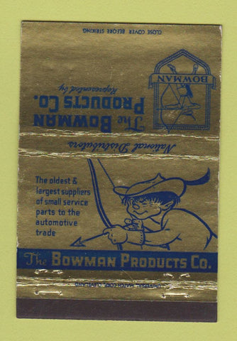 Matchbook Cover - Bowman Products Auto Parts Cleveland OH 40 Strike