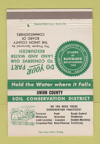 Matchbook Cover - Soil Conservation District Union County MO? 40 Strike