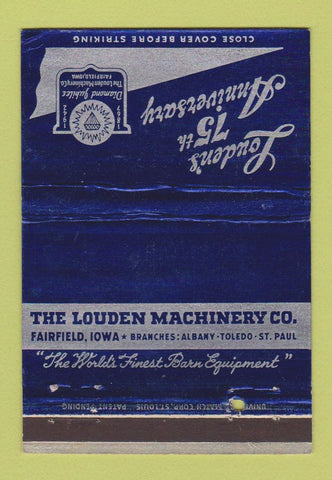 Matchbook Cover - Louden Machinery Fairfield IA 40 Strike