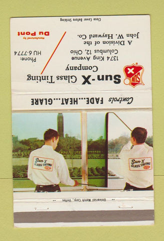 Matchbook Cover - Sun X Glass Tinting Columbus OH 40 Strike