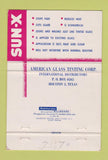 Matchbook Cover - Sun X Glass Tinting Springfield MO 40 Strike