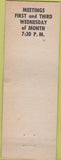 Matchbook Cover - Matchbook Cover Moose Lodge Middletown PA