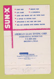 Matchbook Cover - Sun X Glass Tinting Phoenix AZ 40 Strike