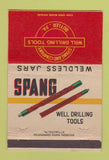 Matchbook Cover - Spang Weldless Jars Well Drilling Butler PA WEAR 40 Strike