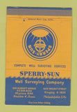 Matchbook Cover - Sperry Sun Well Surveying Houston TX Philadelphia PA 40 Strike