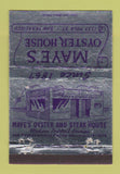 Matchbook Cover - Maye's Oyster House San Francisco CA WEAR 40 Strike