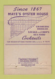 Matchbook Cover - Maye's Oyster House San Francisco CA WEAR 40 Strike