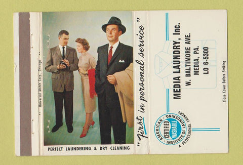 Matchbook Cover - Media Laundry Media PA 40 Strike