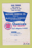 Matchbook Cover - Mefford Chemical McKesson Robbins Los Angeles CA 40 Strike
