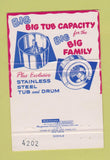 Matchbook Cover - Speed Queen Washer Dryer girlie Melton's 40 Strike