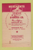 Matchbook Cover - Merchants Cold Storage Refrigerated Minneapolis MN 40 Strike