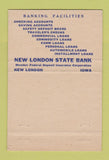 Matchbook Cover - New London State Bank IA Low phone # 40 Strike
