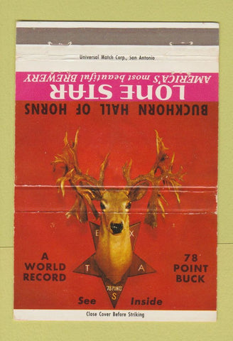 Matchbook Cover - Lone Star Beer San Antonio TX 40 Strike