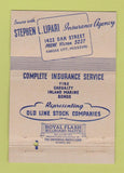 Matchbook Cover - Stephen Lipari Insurance Kansas City MO 40 Strike