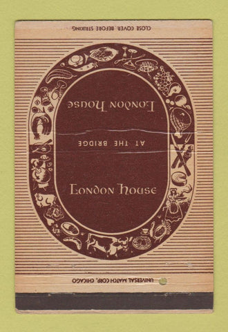 Matchbook Cover - London House Detroit MI restaurant 40 Strike