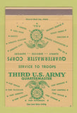 Matchbook Cover - Third US Army Quartermaster 40 Strike