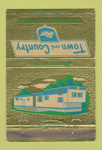 Matchbook Cover - Town and Country Mobile Homes Verona MS WEAR 40 Strike