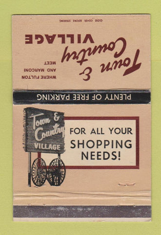 Matchbook Cover - Town and Country Village Sacramento CA 40 Strike