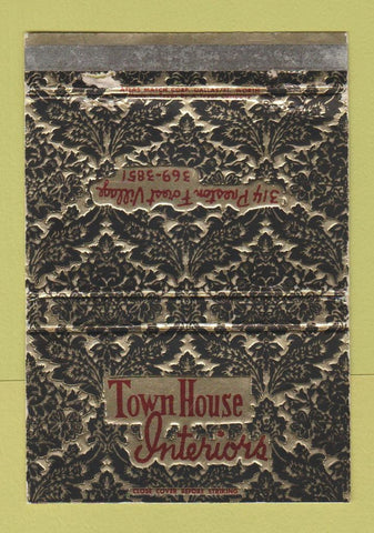 Matchbook Cover - Town House Interiors  Dallas TX WORN 40 Strike
