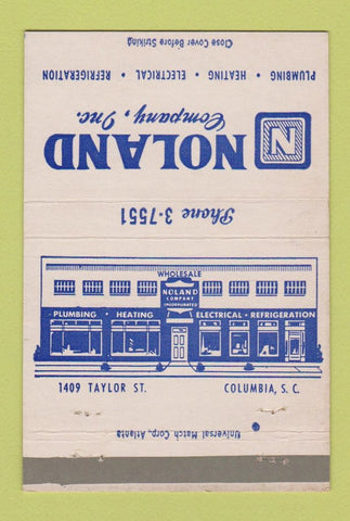 Matchbook Cover - Noland Plumbing Electrical Supply Columbia SC 40 Strike