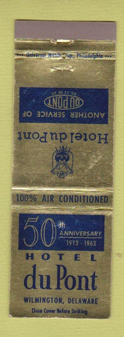 Matchbook Cover - Hotel DuPont Wilmington DE 1963