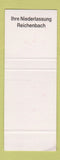 Matchbook Cover - WWB Warmetechnik Brennistoffhandel Chemnitz SAMPLE