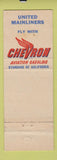 Matchbook Cover - United Airlines Chevron oil gas