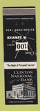 Matchbook Cover - Clinton National Bank Clinton CT