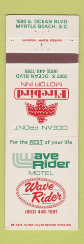 Matchbook Cover - Firebird Motor Inn Myrtle Beach SC Wave Rider Motel