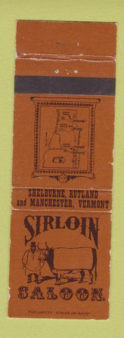 Matchbook Cover - Sirloin Saloon Shelburne Rutland Manchester VT WEAR