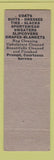 Matchbook Cover - Barron Cleaners Barron WI low phone #