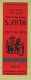 Matchbook Cover - Ruiz's Family Restaurant Benson AZ