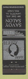 Matchbook Cover - Savoy Salon Lafayette LA